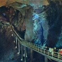 Novoafonskaya cave. Underground bridge