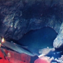 Novoafonskaya cave. Lake in the hall 
