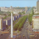 Kyiv. Obelisk to city-hero of Kyiv.  Victory square