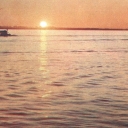 Arkhangelsk. Sunset on the Northern Dvina