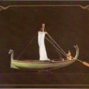 Phoenician sea vessel inshore. Around 1000 BC