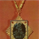 Panagia with chain - gold, precious stones