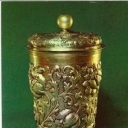 Beaker with lid, silver