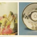 Cup and saucer, a fragment of painted cups - porcelain