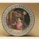 Plate, fragments of murals - porcelain