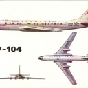 Passenger plane TU-104