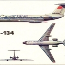 Passenger plane TU-134