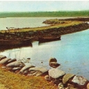 Solovetsky Islands. The giant stone causeway between the isl