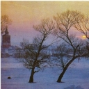 Suzdal. Winter twilight.