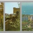 Vladivostok. Funicular, a residential area. Pushkin Monument