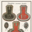 The officers' epaulettes and repeyki.