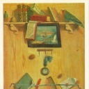 Teplov Grigory.Still life with Music and Parrot.