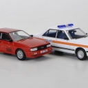 Audi + Ford Ashes to Ashes Set: Audi Quattro, red with Einschusslöchern + Granada 2.8i MkII, Police (GB)
