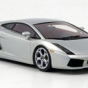 Lamborghini Gallardo, silver, red interior