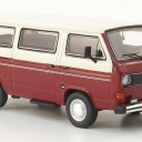 VW T3a bus L, dark red/creme