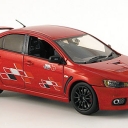 Mitsubishi Lancer EVO X, met. dark red, Ralli Art 2008