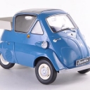 BMW Isetta flatbed platform trailer, blue