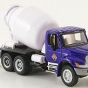 International 4300, Cement mixer, blue