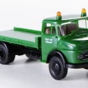 Mercedes L 322 Plattform-Build up, Garten- and Tiefbauamt, with Absperrgitter as material loaded