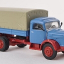 Steyr 380/I flatbed platform trailer, blue/red, PP-truck