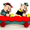 2 Pigs in Boat