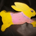Rabbit Pull Toy with Wagon