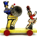 Marching Majorette and Drummer