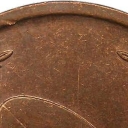 1 Penny - small triskeles dividing legend
