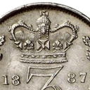 3 Pence - Victoria Young Head